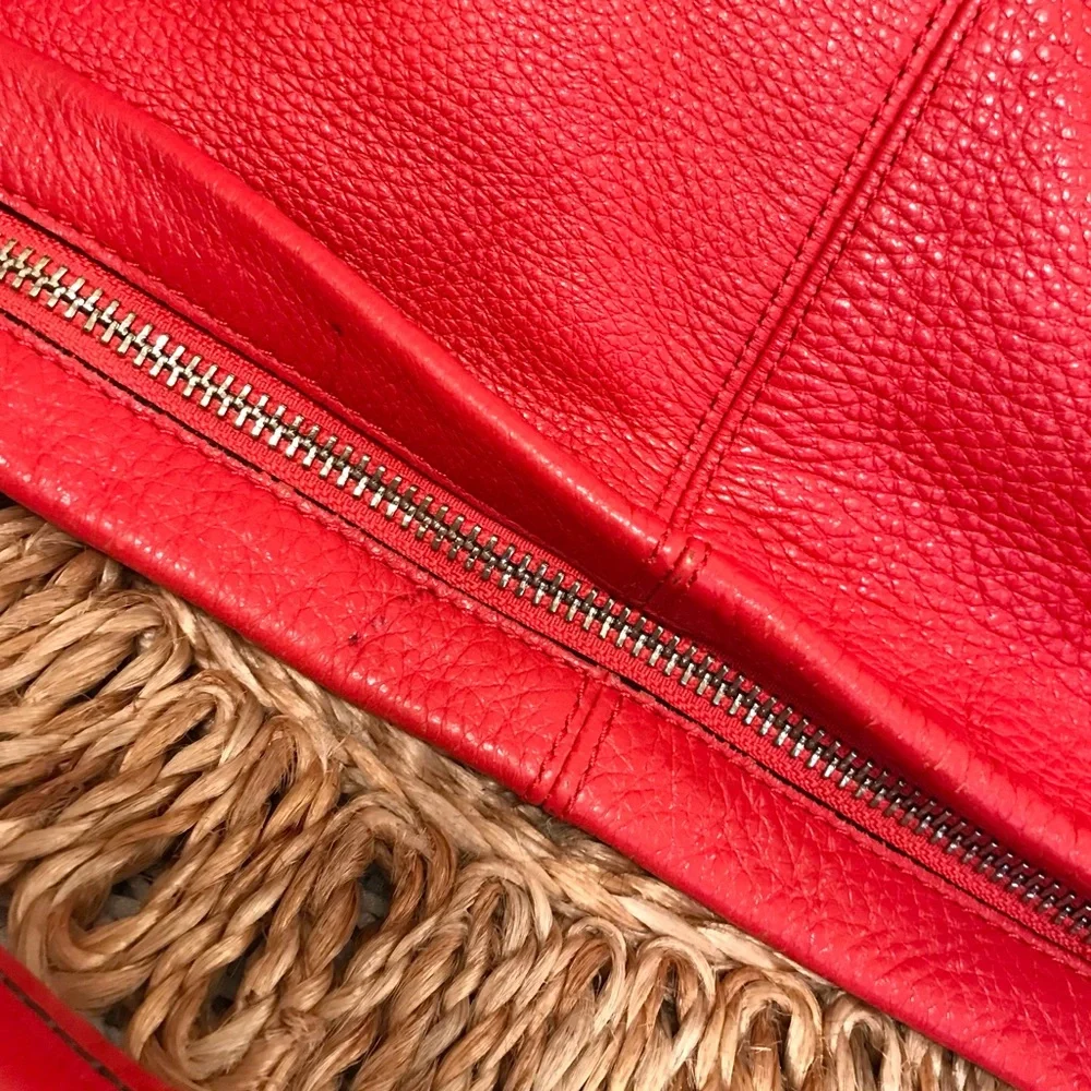 Coach Park Red Pebble Leather Hobo Shoulder Bag